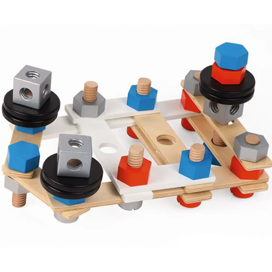 Janod - Brico Kids - Constructie Speelgoed - Diy Ton 50St +3Jr