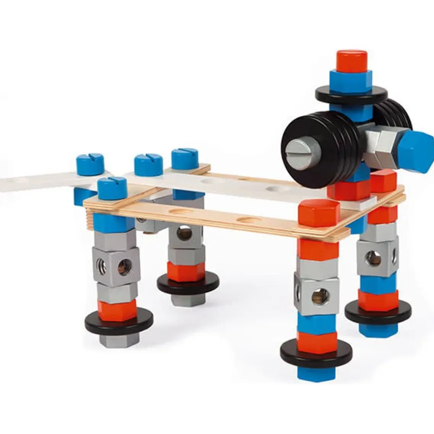 Janod - Brico Kids - Constructie Speelgoed - Diy Ton 100St +3Jr
