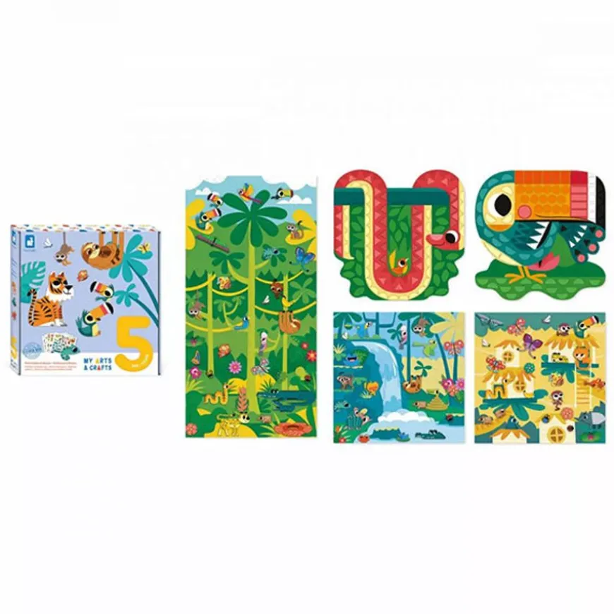Janod Knutselpakket Stickeren Jungle +5 Jr