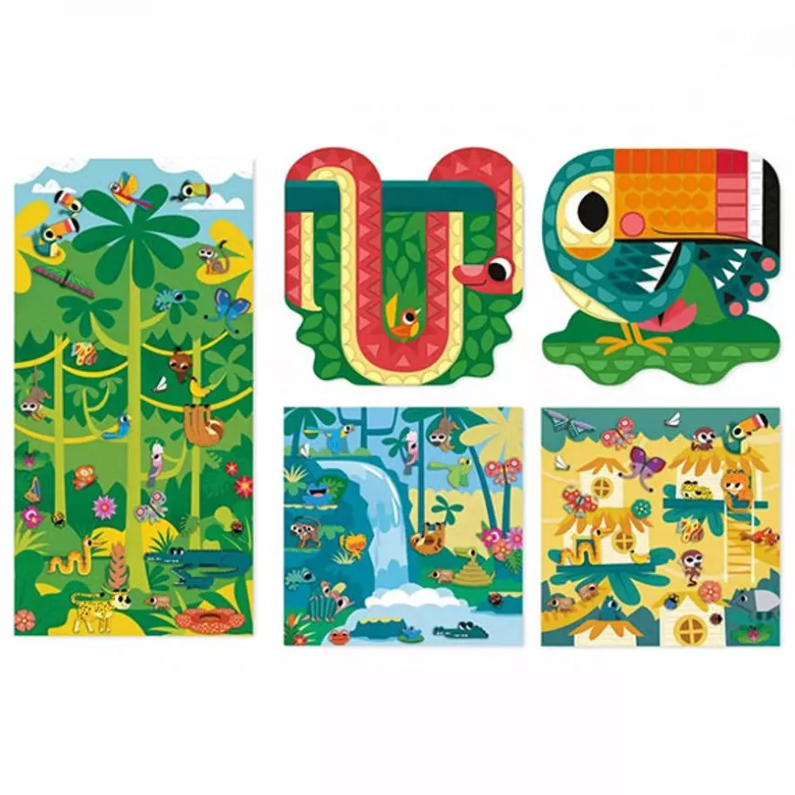 Janod Knutselpakket Stickeren Jungle +5 Jr