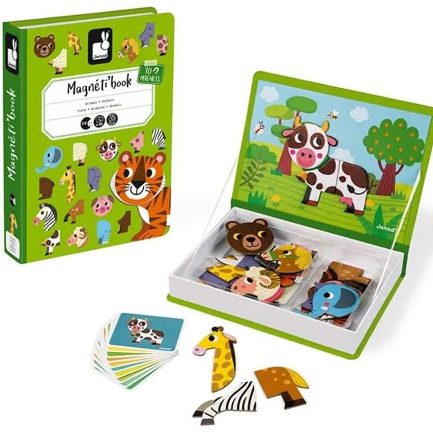 Janod - Magneetboek Dieren - 40St 3-8Jr