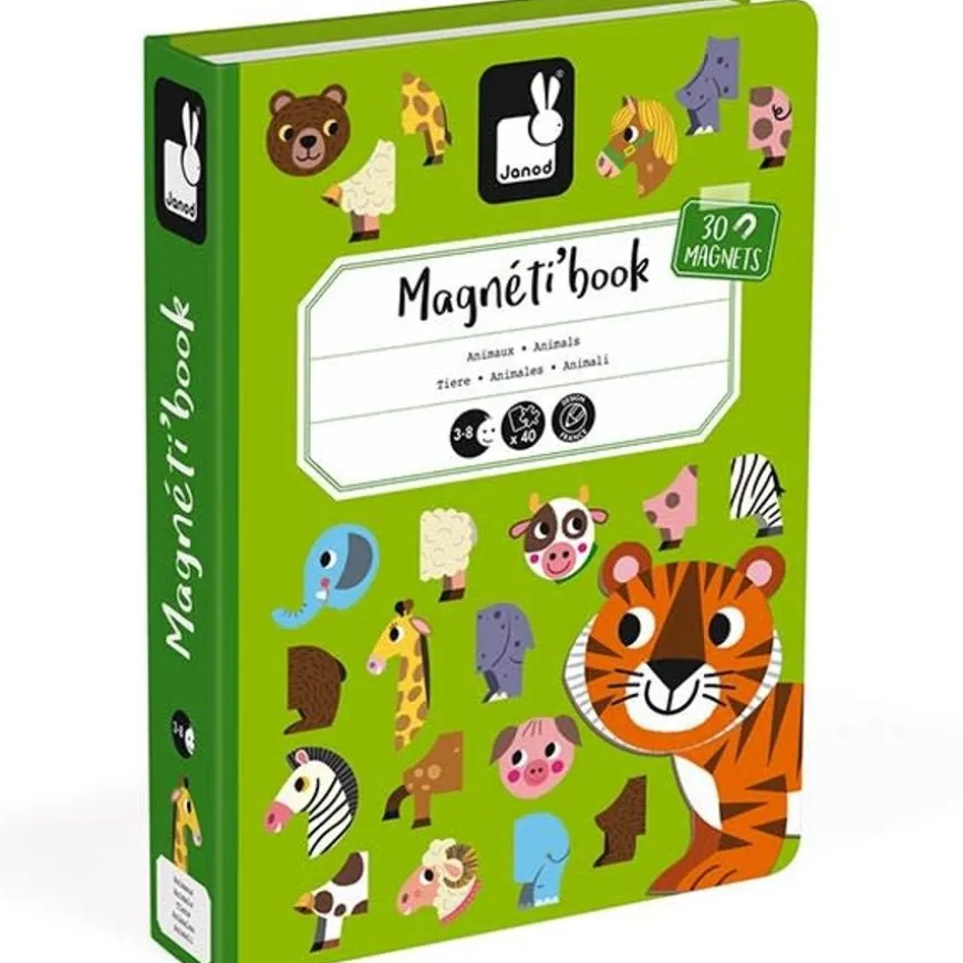 Janod - Magneetboek Dieren - 40St 3-8Jr