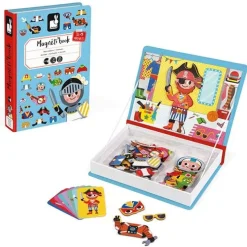 Janod - Magneetboek Jongens Kostuums - 44St 3-8Jr