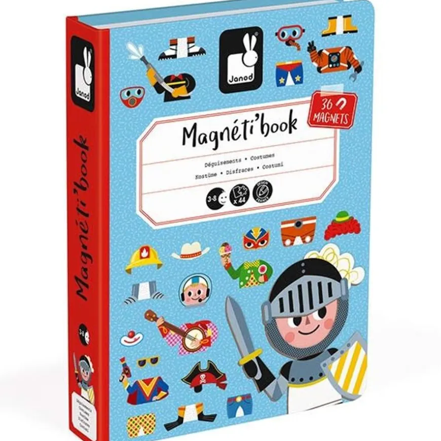 Janod - Magneetboek Jongens Kostuums - 44St 3-8Jr
