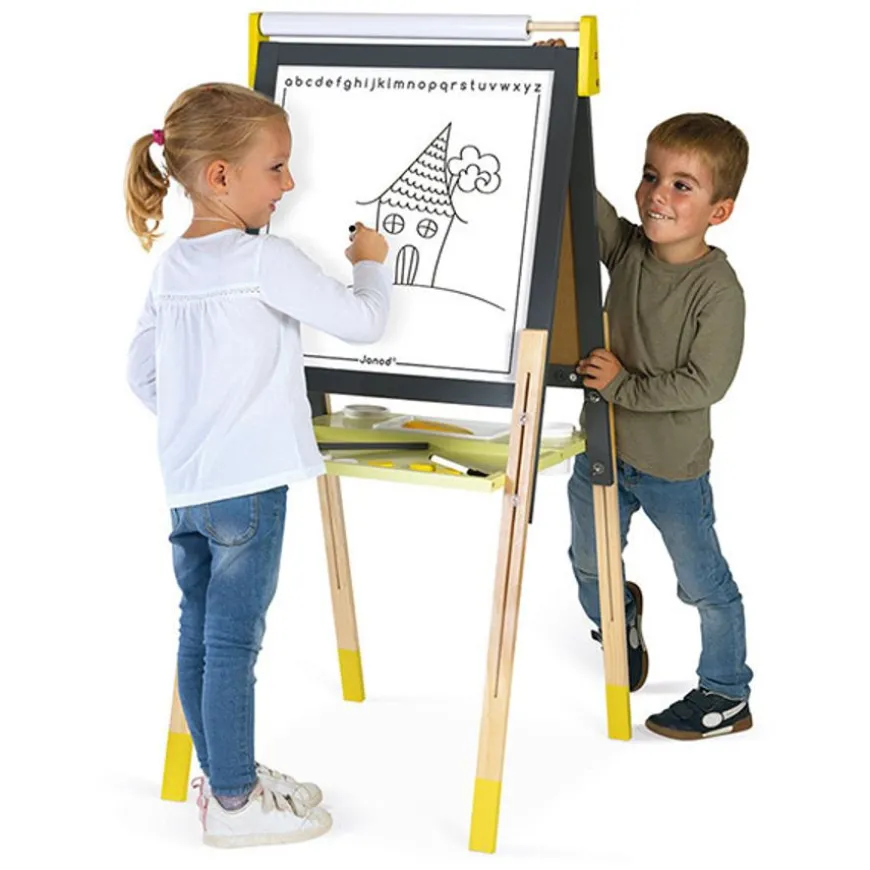 Janod Magneetbord - Krijtbord Grijs En Geel