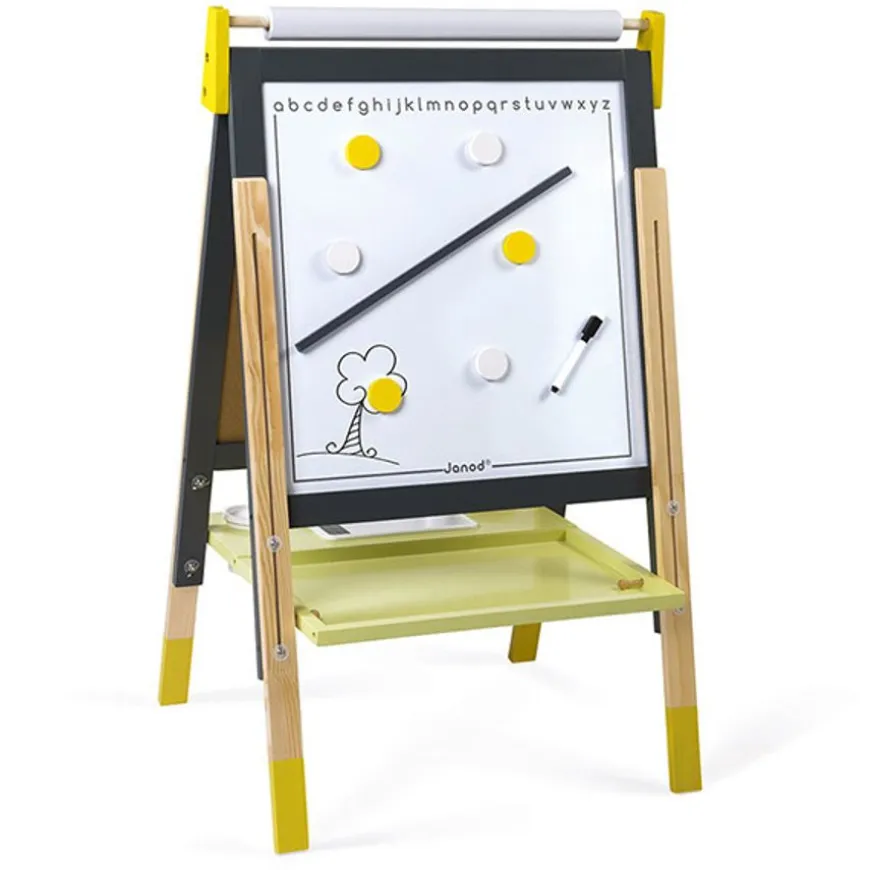 Janod Magneetbord - Krijtbord Grijs En Geel