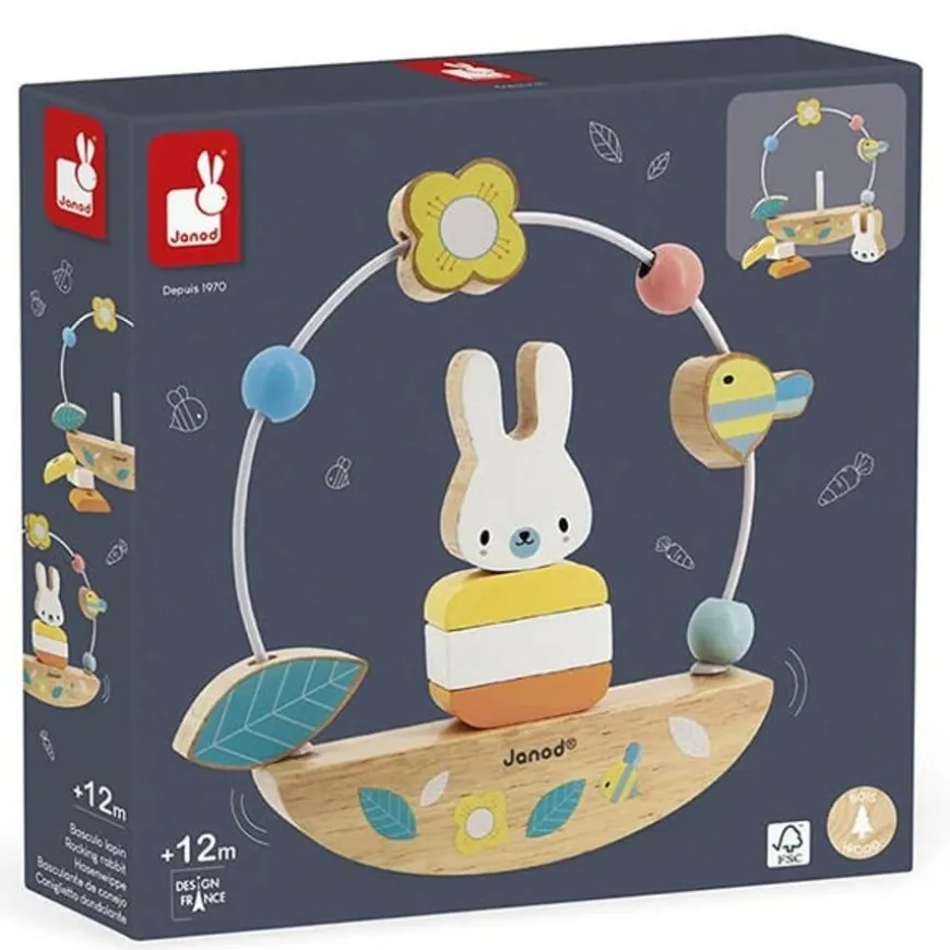 Janod Pure Kralenframe Rocking Rabbit