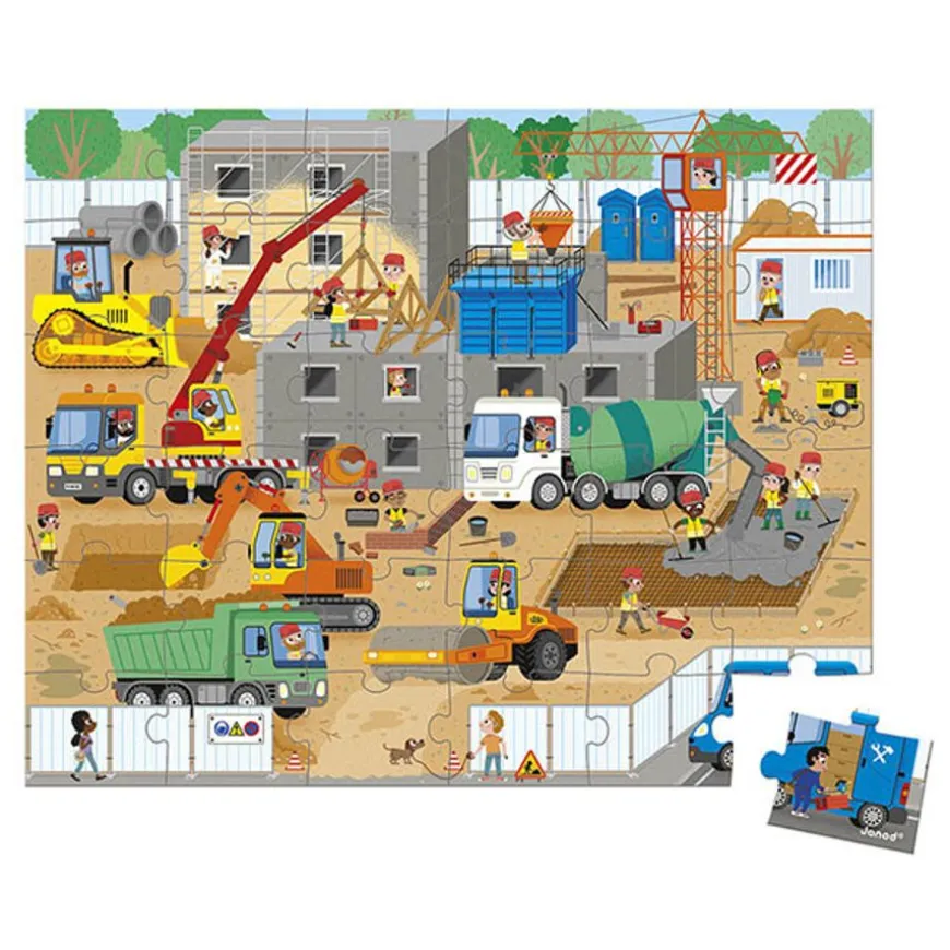 Janod Puzzel Bouwplaats 36 Stukjes