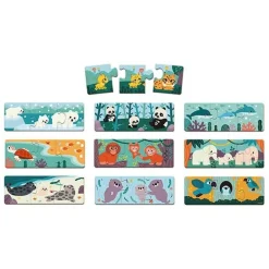 Janod Puzzel Dieren 10X 3 Stukjes Wwf®
