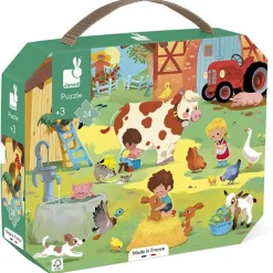 Janod Puzzel Een Dag Op De Boerderij 24 Stukjes