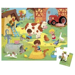 Janod Puzzel Een Dag Op De Boerderij 24 Stukjes