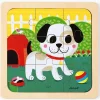 Janod - Puzzel Hond Titus +18M - 9 Stks