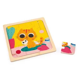 Janod Puzzel Kat Peanut 9 Stukjes