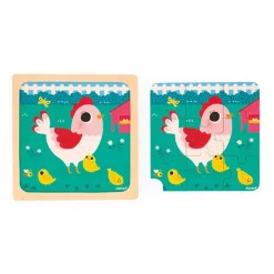 Janod Puzzel Kip Henriette 9 Stukjes