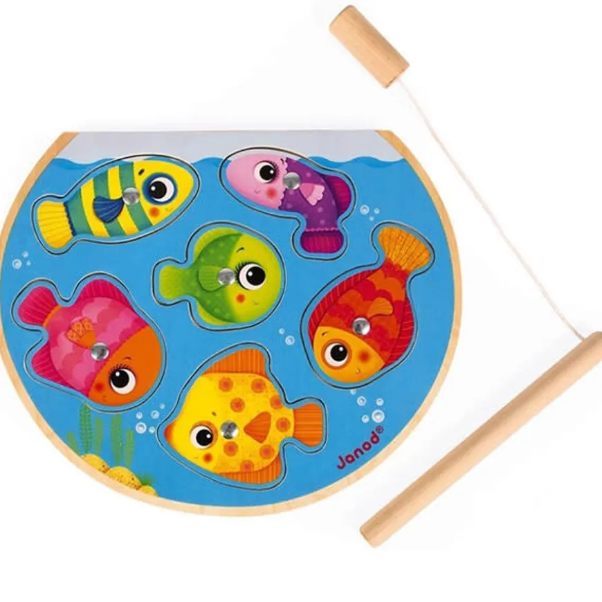 Janod - Puzzel - Magnetisch Visspel - Speedy Fish