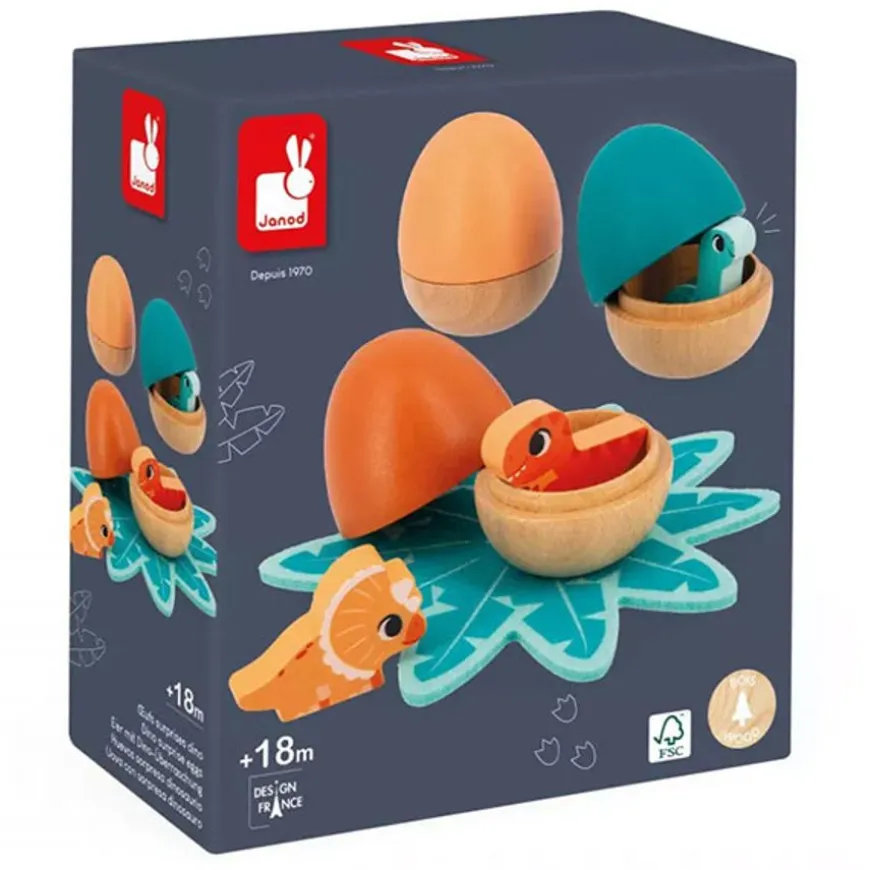 Janod Sorteerspel Verrassingseieren Dino +18M