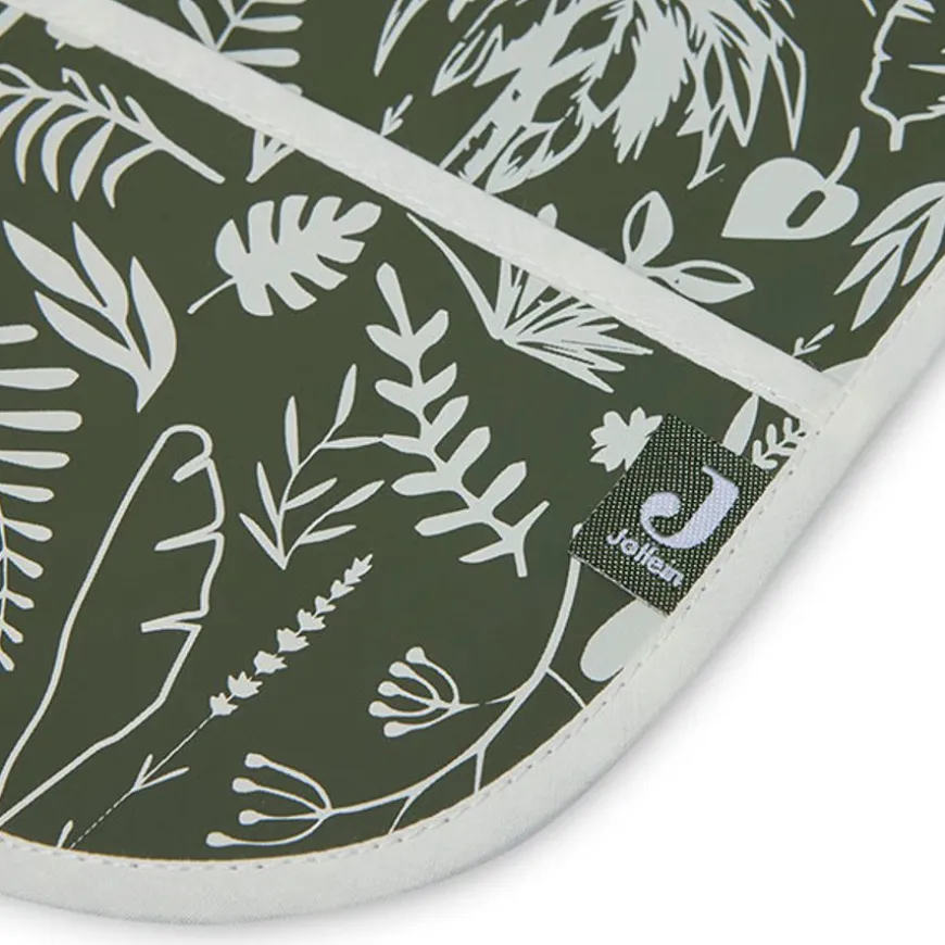 Jollein Slabbetje Met Mouw Waterproof Botanical Leaf Green