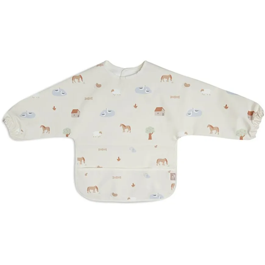 Jollein Slabbetje Met Mouw Waterproof Farm