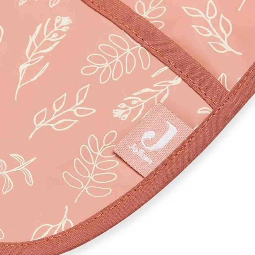 Jollein Slabbetje Met Mouw Waterproof Meadow Rosewood