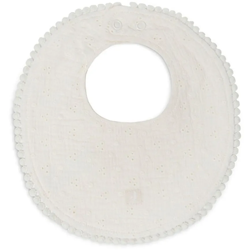 Jollein Slabbetje Rond Embroidery Ivory