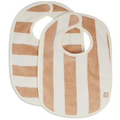 Jollein Slabbetje Stripe Terry Biscuit Gots 2-Pack