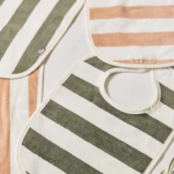 Jollein Slabbetje Stripe Terry Biscuit Gots 2-Pack