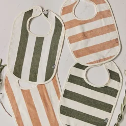 Jollein Slabbetje Stripe Terry Biscuit Gots 2-Pack