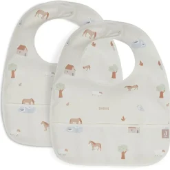 Jollein Slabbetje Waterproof Farm 2 Stuks