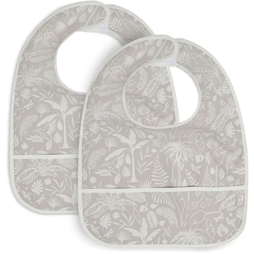 Jollein Slabbetje Waterproof Botanical Nougat 2 Stuks