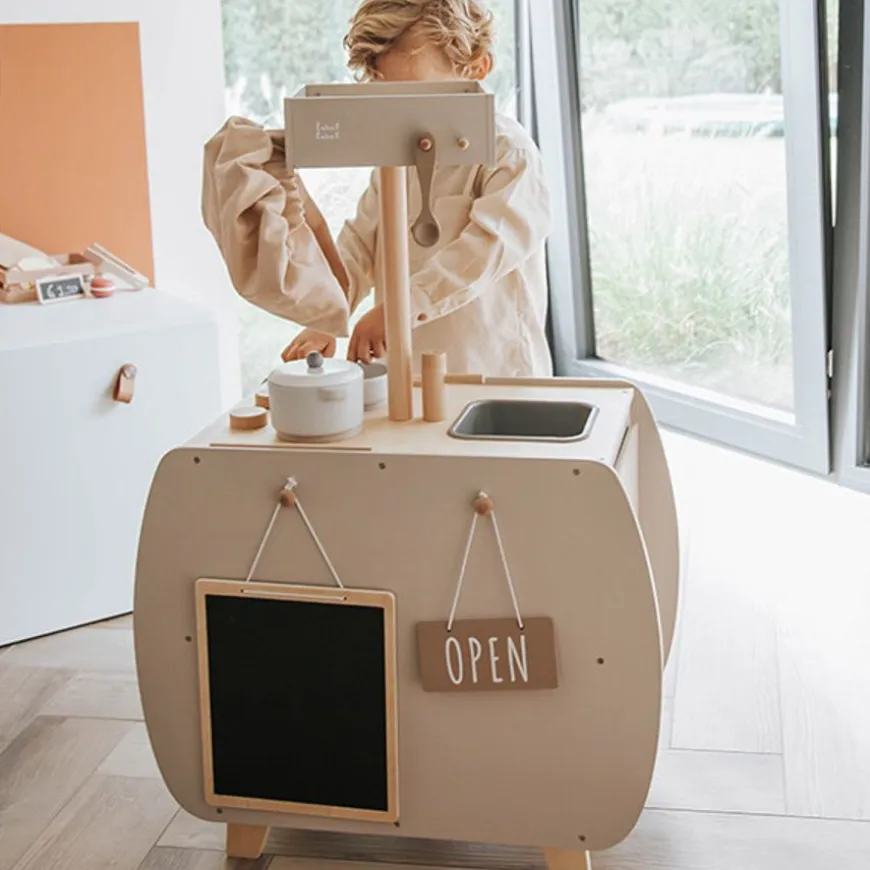 Label Label Houten Bistro Keuken Nougat