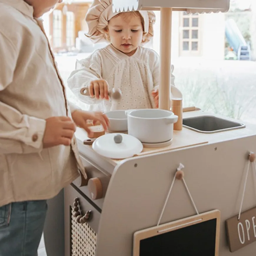 Label Label Houten Bistro Keuken Nougat