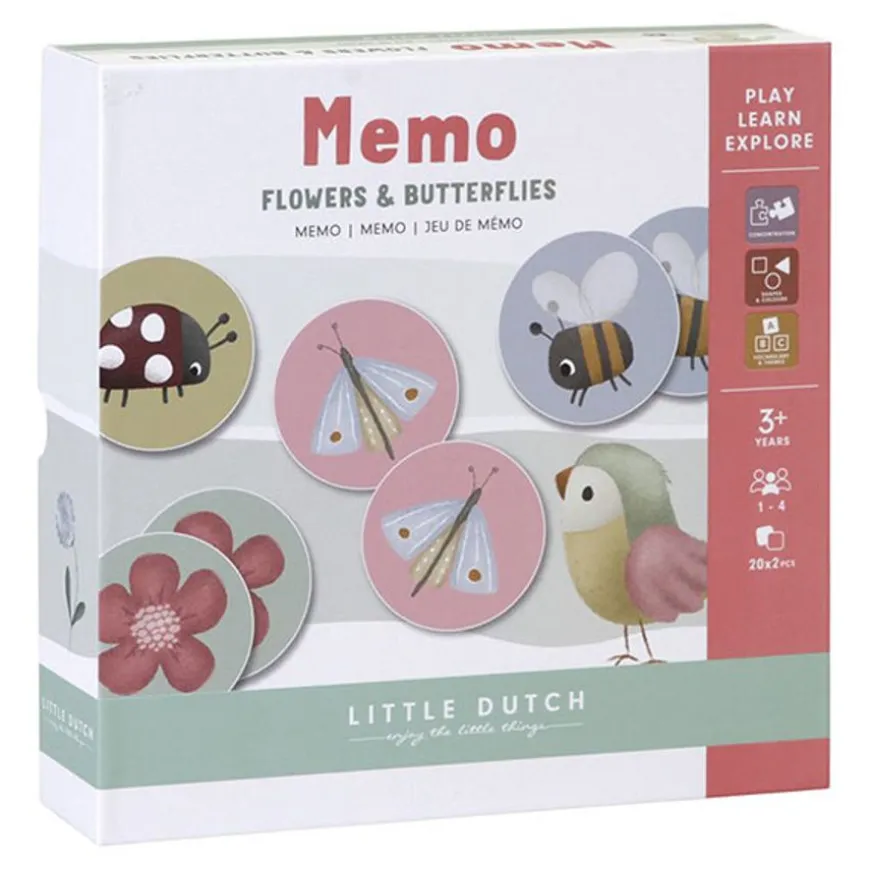 Little Dutch Memo Spel Flowers & Butterflies