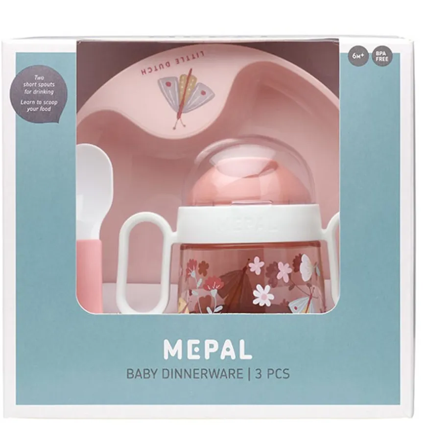 Little Dutch Mepal Set Babyservies 3-Delig Flowers & Butterflies