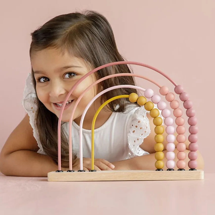 Little Dutch Regenboog Telraam Pink +12M
