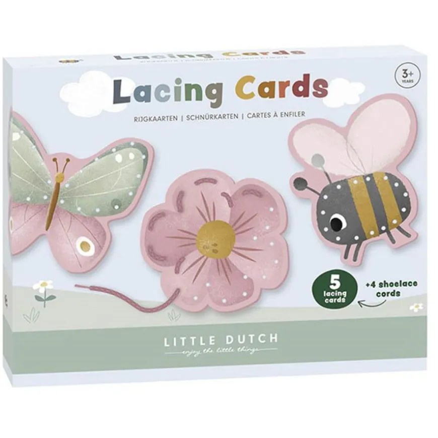 Little Dutch Rijgkaarten Flowers & Butterflies