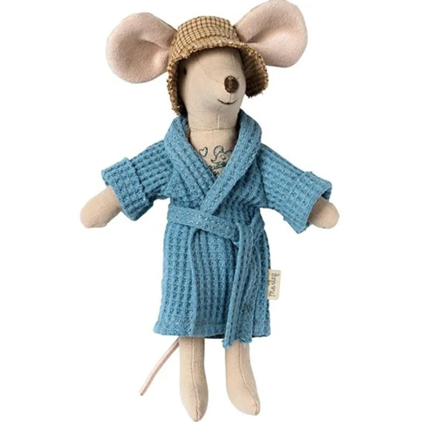 Maileg Badjas Dusty Blue - Vader En Moeder Muis