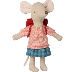 Maileg Grote Zus Tricycle Muis Met Tas Red