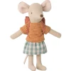 Maileg Grote Zus Tricycle Muis Met Tas Old Rose