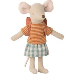Maileg Grote Zus Tricycle Muis Met Tas Old Rose