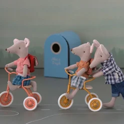 Maileg Grote Zus Tricycle Muis Met Tas Old Rose