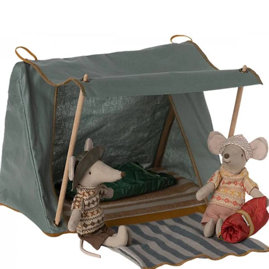 Maileg Happy Camper Kampeertent Mouse Green