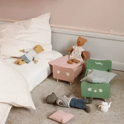 Maileg Houten Bed Mini - Mint Blue 26Cm