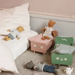 Maileg Houten Wieg Baby Mouse Rose