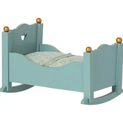 Maileg Houten Wieg Baby Mouse Blue