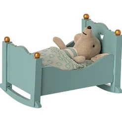 Maileg Houten Wieg Baby Mouse Blue