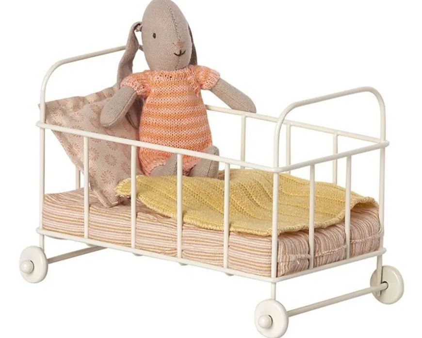 Maileg Metalen Babybed Rose Micro