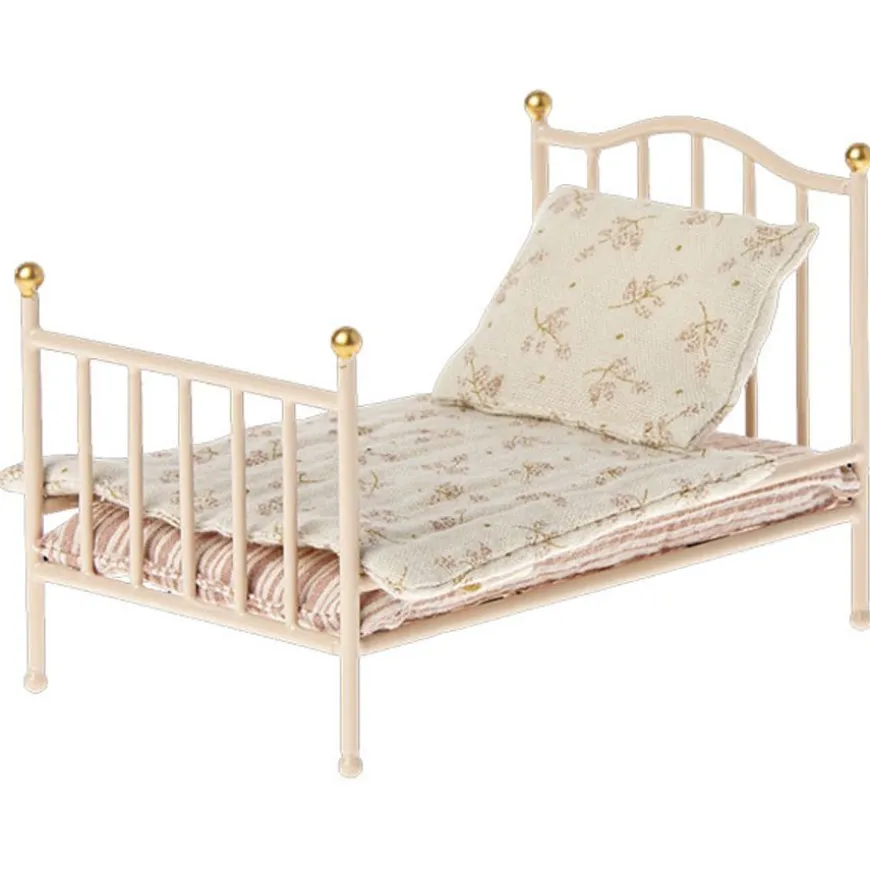 Maileg Metalen Vintage Poppenbed Mouse Rose