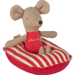 Maileg Rubberboot Small Mouse - Red Stripe