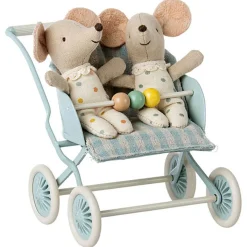 Maileg Wandelwagen Baby Muisjes Mint