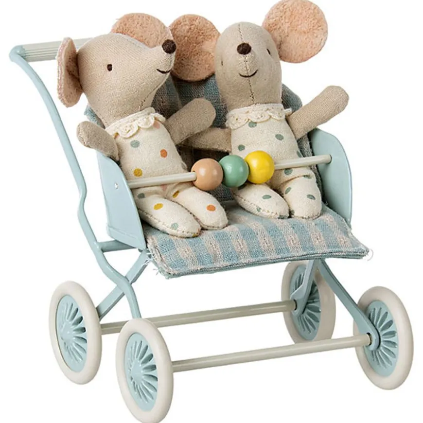 Maileg Wandelwagen Baby Muisjes Mint